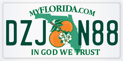 FL license plate DZJN88