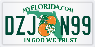 FL license plate DZJN99