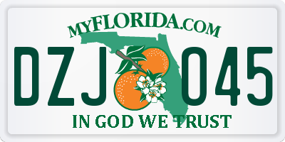 FL license plate DZJO45