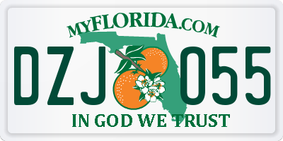 FL license plate DZJO55
