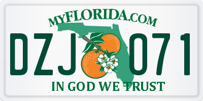 FL license plate DZJO71