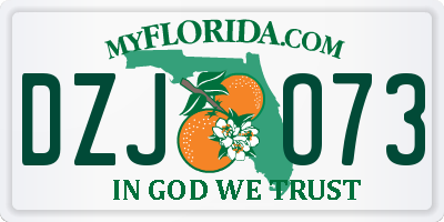 FL license plate DZJO73