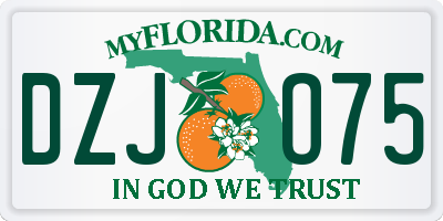 FL license plate DZJO75