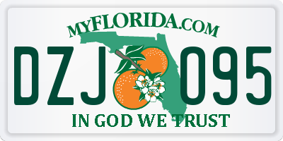 FL license plate DZJO95