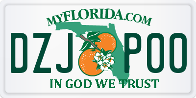 FL license plate DZJP00