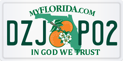 FL license plate DZJP02