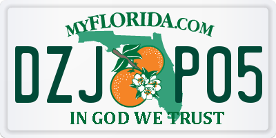 FL license plate DZJP05