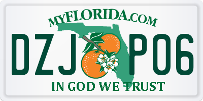 FL license plate DZJP06