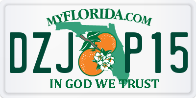 FL license plate DZJP15