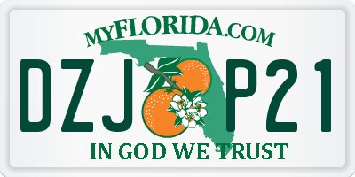 FL license plate DZJP21