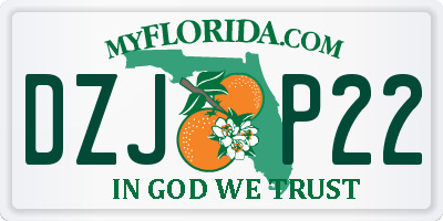 FL license plate DZJP22