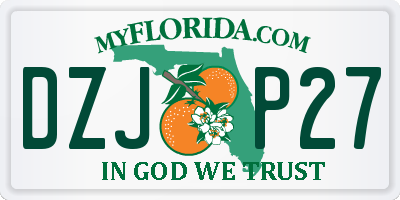 FL license plate DZJP27