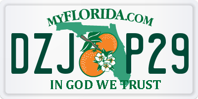 FL license plate DZJP29