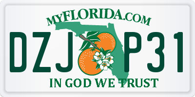 FL license plate DZJP31