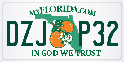 FL license plate DZJP32