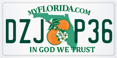FL license plate DZJP36