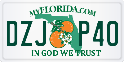 FL license plate DZJP40