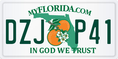 FL license plate DZJP41