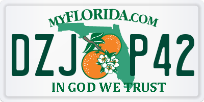 FL license plate DZJP42
