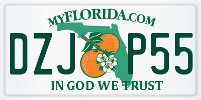 FL license plate DZJP55