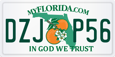 FL license plate DZJP56