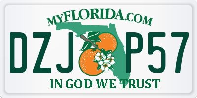 FL license plate DZJP57