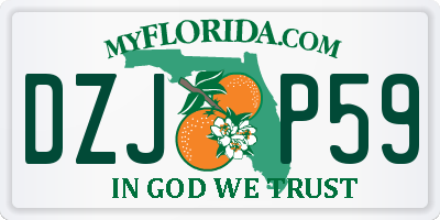 FL license plate DZJP59