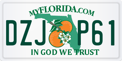 FL license plate DZJP61