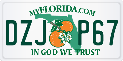 FL license plate DZJP67