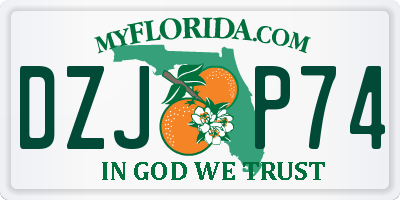 FL license plate DZJP74