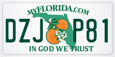 FL license plate DZJP81