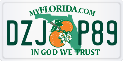 FL license plate DZJP89