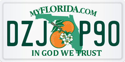 FL license plate DZJP90