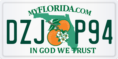 FL license plate DZJP94