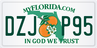 FL license plate DZJP95