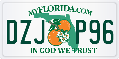 FL license plate DZJP96