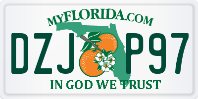 FL license plate DZJP97