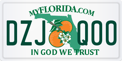 FL license plate DZJQ00