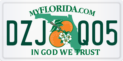 FL license plate DZJQ05