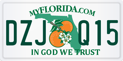 FL license plate DZJQ15