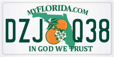 FL license plate DZJQ38