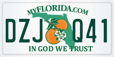 FL license plate DZJQ41