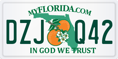 FL license plate DZJQ42