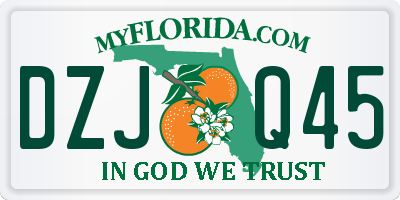 FL license plate DZJQ45