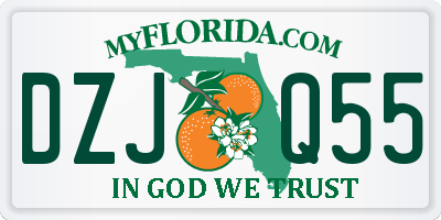 FL license plate DZJQ55