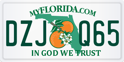 FL license plate DZJQ65