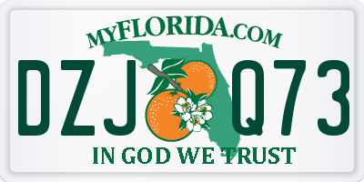 FL license plate DZJQ73