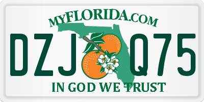 FL license plate DZJQ75
