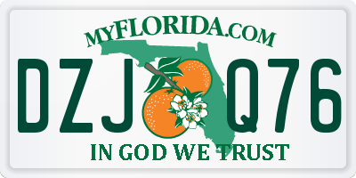FL license plate DZJQ76