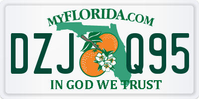FL license plate DZJQ95
